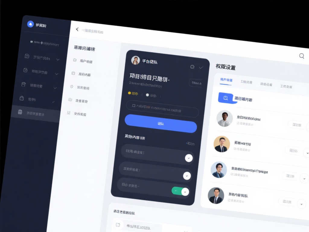 此外，平台还内置了权限设置功能，用户可以